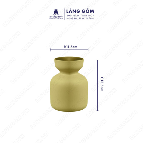 Lọ hoa Men mát dạng túm lùn