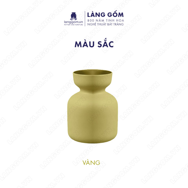 Lọ hoa Men mát dạng túm lùn