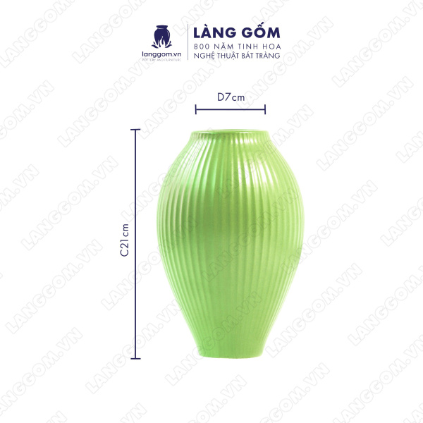Lọ hoa Men mát dáng lu khía