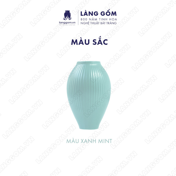 Lọ hoa Men mát dáng lu khía
