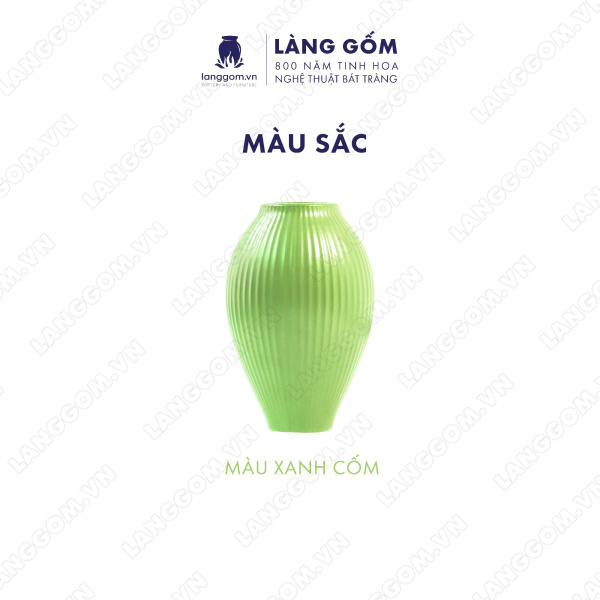 Lọ hoa Men mát dáng lu khía