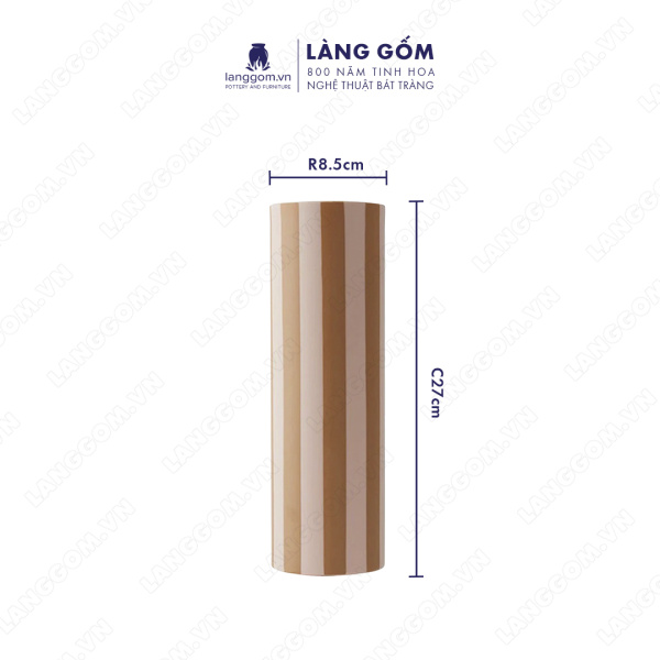 Lọ hoa Men mát kẻ sọc