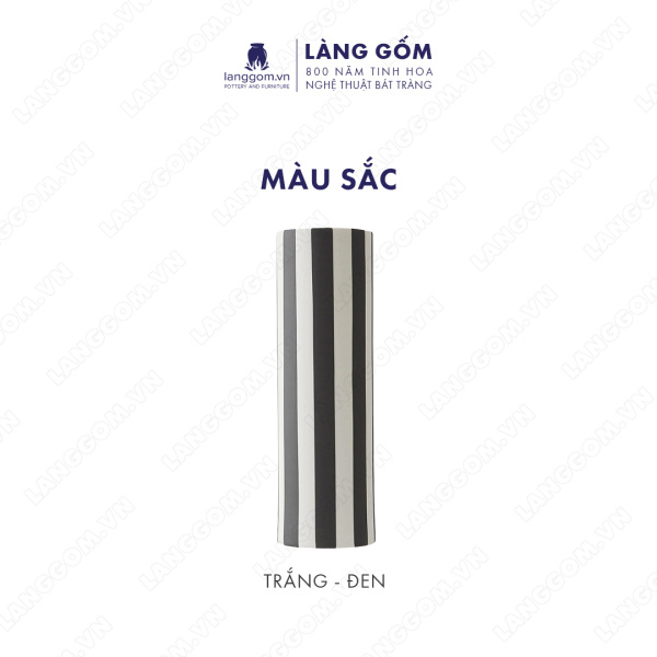 Lọ hoa Men mát kẻ sọc