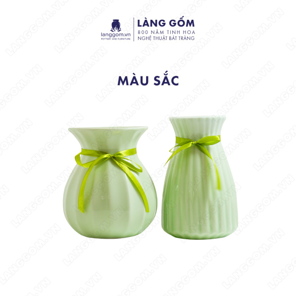Lọ hoa Men ngọc loe khía