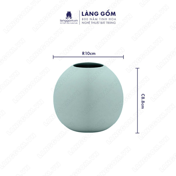 Lọ hoa Men mát hình tròn