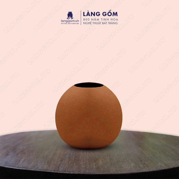 Lọ hoa Men mát hình tròn
