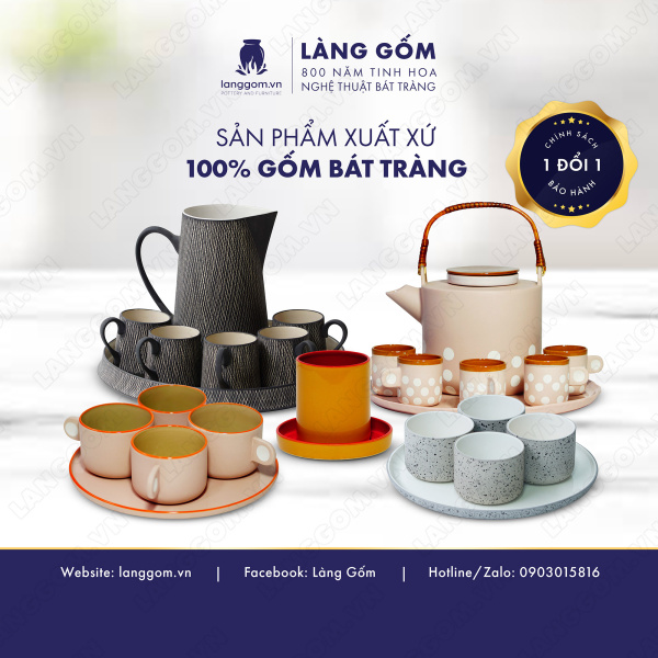 Set Cốc chấm quai 51959 - Men mát - Màu Hồng - Kích thước: C6.1 x D8.5 cm