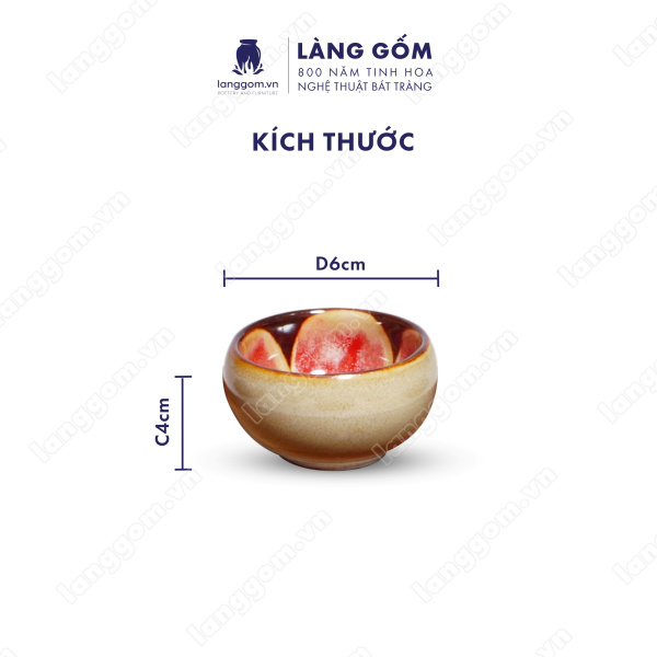 Bộ ấm chén Men hỏa biến đốt trúc to (không bao gồm phụ kiện) - Gốm sứ Bát Tràng