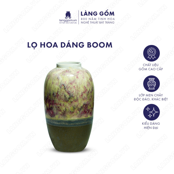 Lọ hoa Men chảy dáng boom