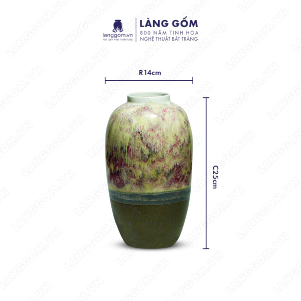 Lọ hoa Men chảy dáng boom