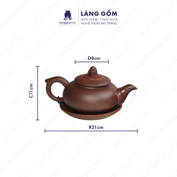 Bộ ấm chén Men mộc kiểu chóp nhỏ