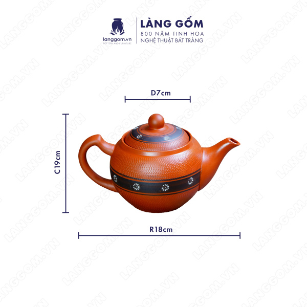 Bộ ấm chén và bộ phụ kiện men mộc hoa ban 