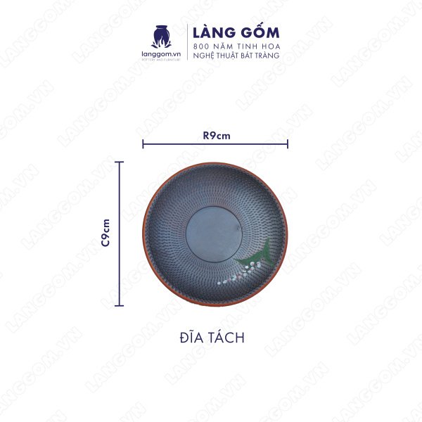Bộ ấm chén Men mộc hoa oải hương