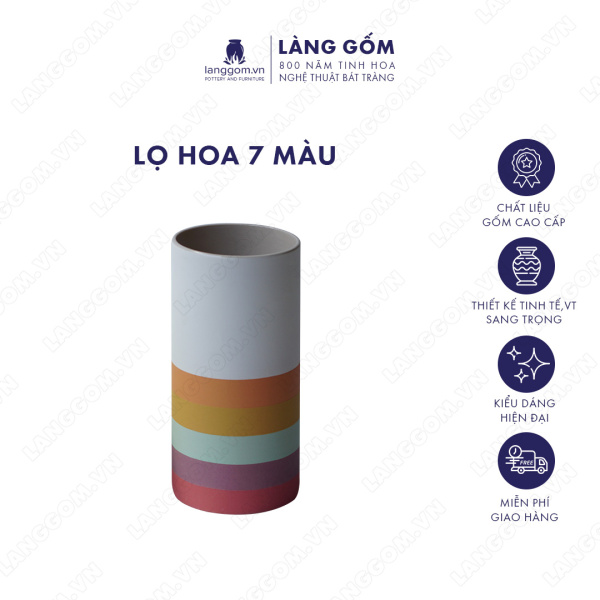 Lọ hoa Men mát 7 màu
