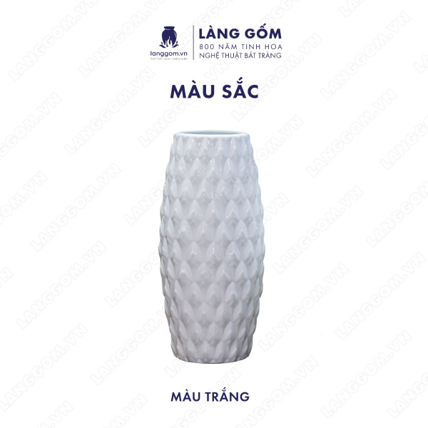 Lọ hoa Men trắng bom mũi tên