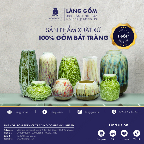 Lọ hoa Men chảy bát giác mập